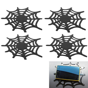 Black Silone Gel Spider Web Mat Anti-slip Car Dashboard Pad for Mobile Phone GPS Universal