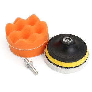 4Pcs/set Gross Polishing Buffing Pad Tool Car Polisher Buffer Drill Adapter Kit