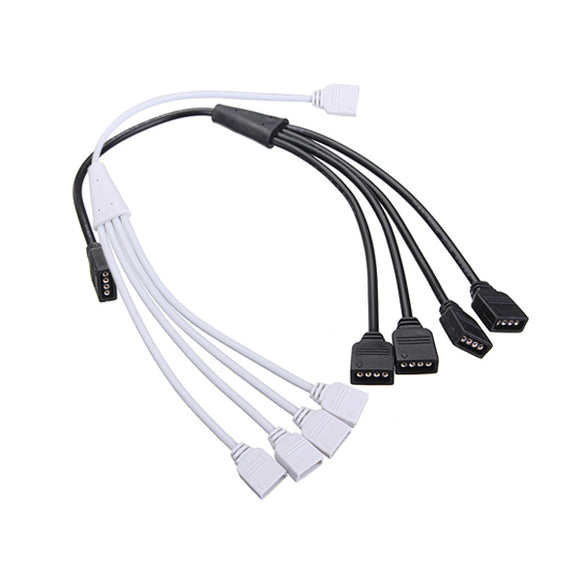 4 Pin 1 to 4 Flexible LED Connector Cable Splitter For RGB Strip Light