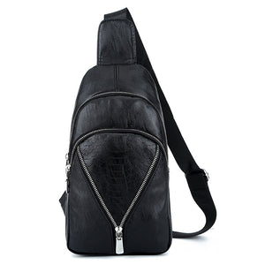 Men Business Casual Waterproof Sling Bag Chest Bag Crossbody Bag For Men