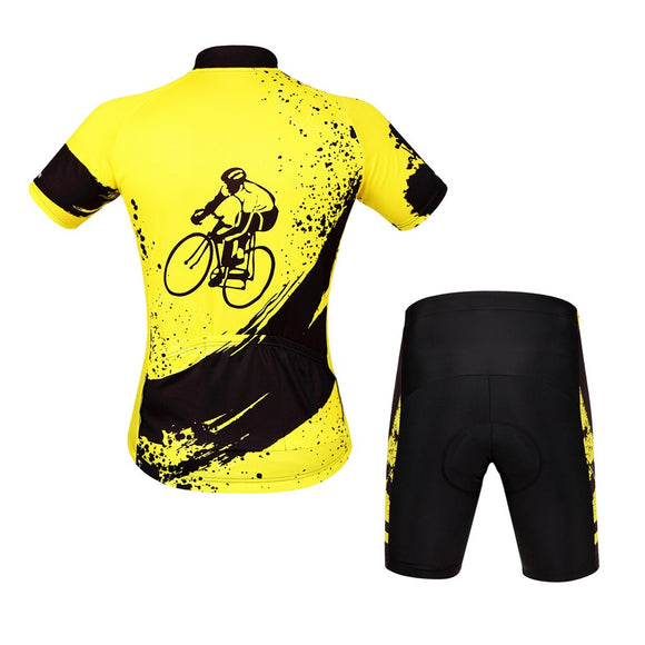 Aogda Men Unisex Breathable Comfortable Padded Short Sleeve Bike Cycling Clothing Set