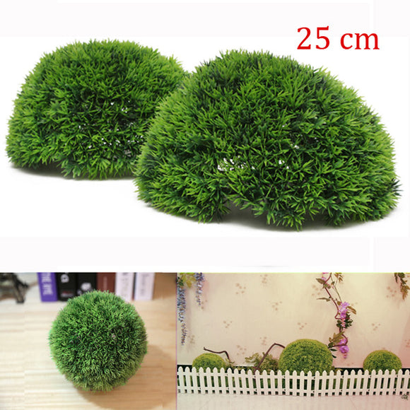 25cm Plastic Artificial Conifer Topiary Grass Ball Wedding Gardening Hanging Decoration