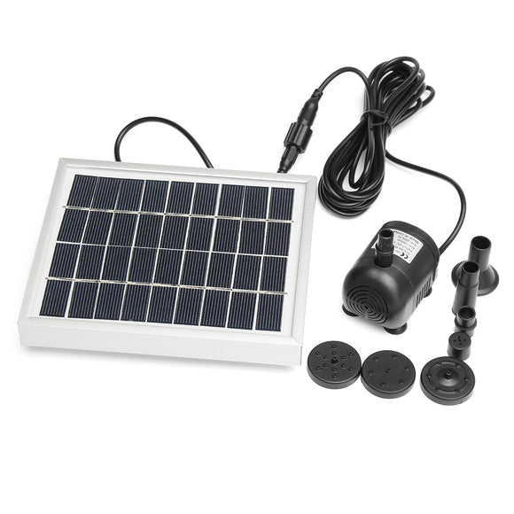 2W DC 9V 200L/h Solar Panel Water Pump Garden Pond Fountain Spray