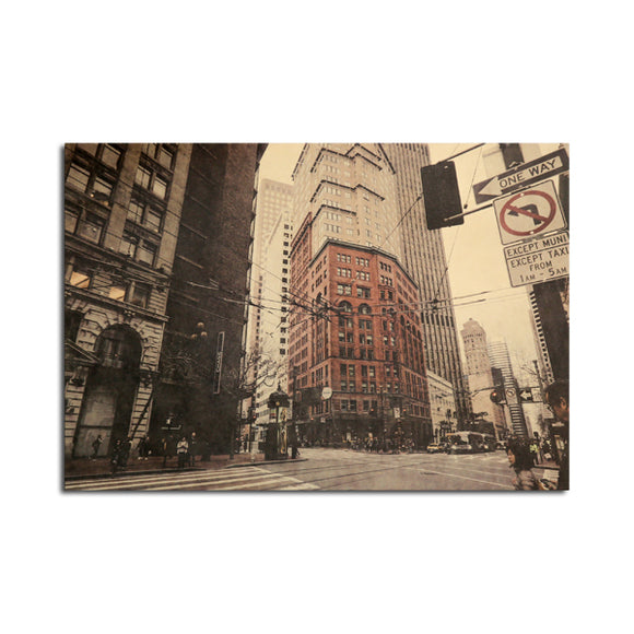 Street Landscape Poster Kraft Paper Wall Poster DIY Wall Art 21 inch X 14 inch