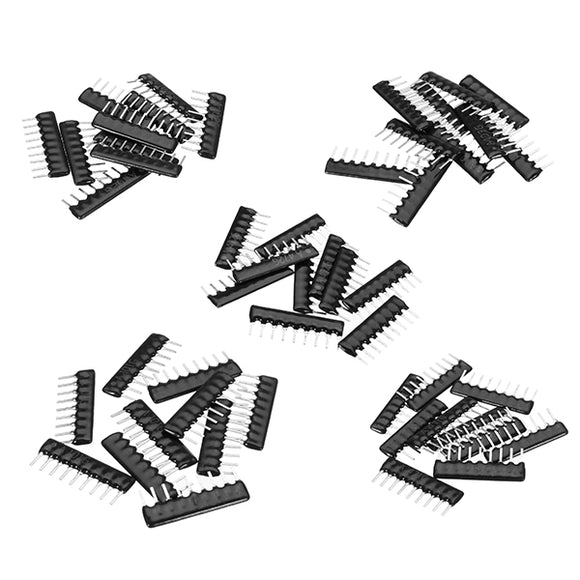 50pcs 5 Values A09 9 Pin 2.54mm Resistor Pack Network Resistor Array Component Pack 10pcs Each Value