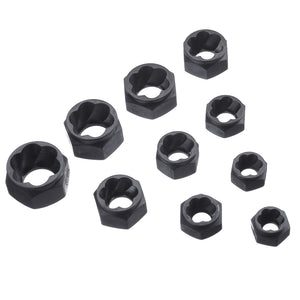 Drillpro 10pcs Damaged Nut Bolt Extractor Repair Kit Metric Broken Bolt Remover Stud Extractor