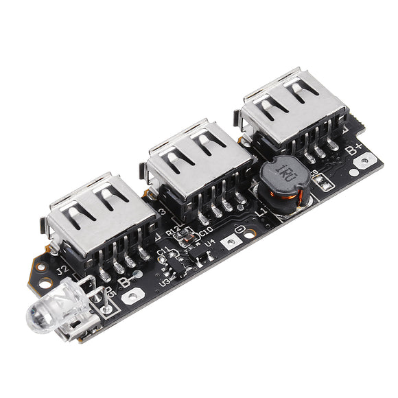 5pcs 5V 2.1A 3 USB Mobile Power Circuit Board  Boost Module For DIY Power Bank Lithium Battery