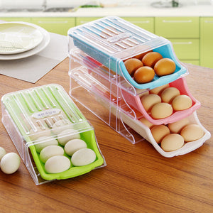 KCASA KC-SR05 Refrigerator Fridge Freezer Stackable Slope Drawer Egg Storage Box Organizer Container