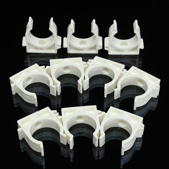 10Pcs White Plastic PPR Heat Fusion Plumbing Pipe Tube Clips Clamps Holder