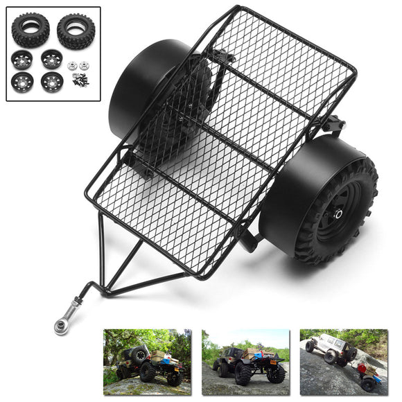 Yeah Racing 1/10 RC Car Parts Crawler Metal Drag Chain Leaf Spring Hitch Mount Tow Trailer YA-0405