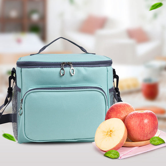 Women Oxford Shoulder Bag Lunch Bag Outdoor Picnic Handbag Messenger Bag