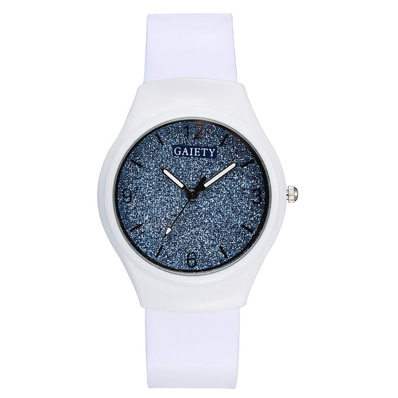 GAIETY G466 Silicon Strap Start Dial Display Ladies Watch Gift Clock Quartz Watches