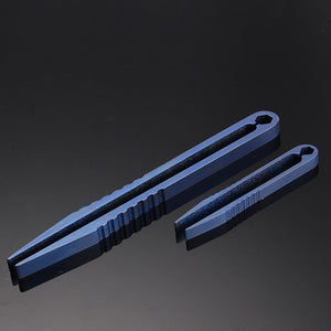 AOTDDOR EDC TC4 Titanium Alloy Mini Blue Tweezers Portable Tool 44mm/82mm