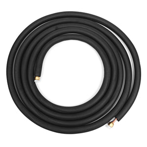 5M 16.5ft Split Line Extension 1/4 3/8" Flared Insulated Air Conditioner Black Brass Tube"