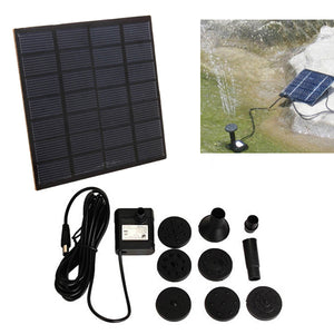 1.2W Mini Solar Power DC Brushless Submerged Water Pump Garden Landscape Fountain Decoration