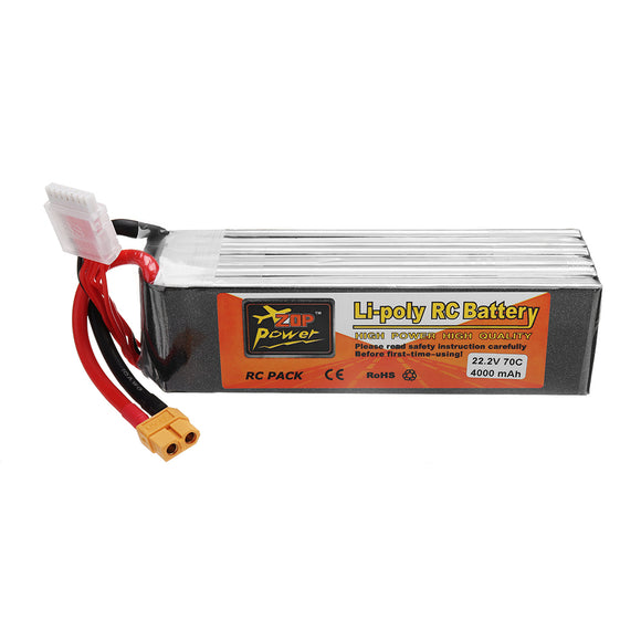 ZOP POWER 22.2V 4000mAh 70C 6S Lipo Battery With XT60 Plug