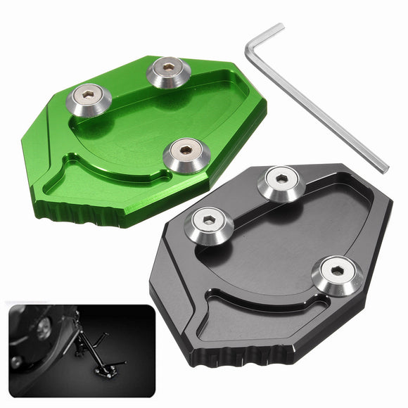 CNC Side Stand Kickstand Enlarge Plate Pad For Kawasaki GTR1400 ZX14R 08-15