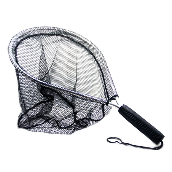 Fly Fishing Landing Handle Net Nomad Rubber Fish Nylon Mesh Trout Bag Tackle