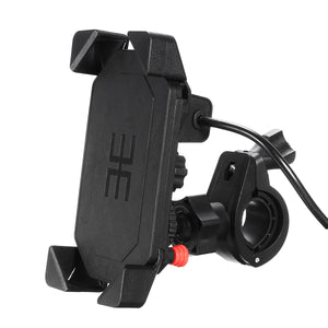 Universal Motorcycle Bike Handlebar Mount Holder USB Charger For 3.5-6inch Cell Phone GPS