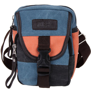 Women Multifunctional Three-use Packet Insertion Buckle Patchwork Zipper Canvas Crossboby Bag