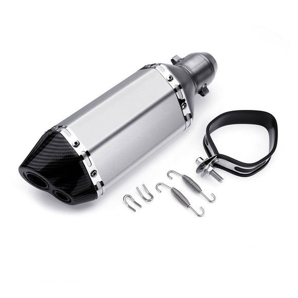 310mm Sliver Universal Motorcycle Dirt Bike ATV Exhaust Muffler Pipe DB Killer 38-51mm