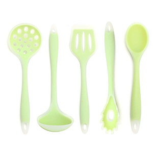 5 Pcs Silicone Cooking Utensil Set Heat Resistant Non Stick Gadget Kitchen Tools