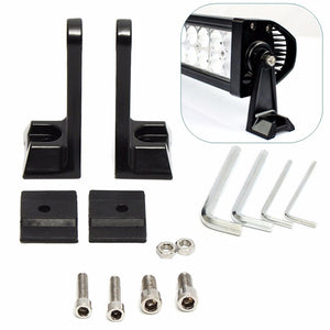 LED Work Light Bar SidE-mounts Brackets Double Row Aluminum Alloy Universal