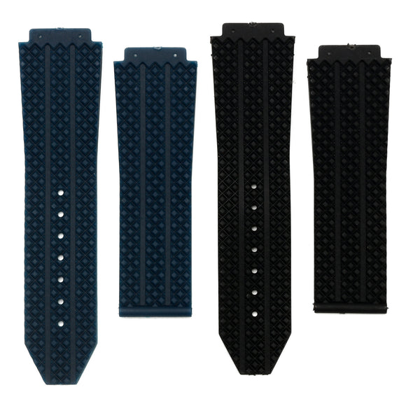 25mm Replacement Black Blue Silicone Rubber Watch Band Strap For Hublot Big Bang