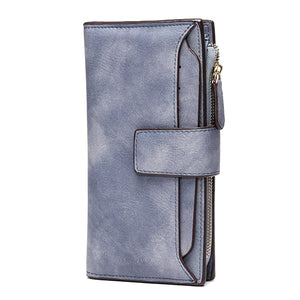 Women Matte Long Wallet Hasp Detachable Card Holder Coin Bags Clutches Bags