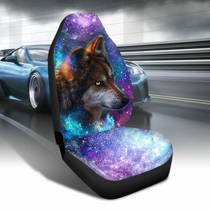 1PC Universal Car Front Seat Cover Wolf Cushion Polyester For Auto SUV Truck