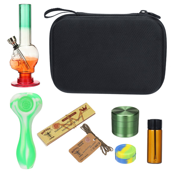 8 IN 1 Multifunctional Smoking Box Set Rolling Set Herb Grinder H ookah Pipe for Smoker