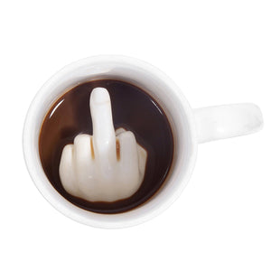 Up Yours Mug Middle Finger Ceramic Mug Coffee Cup