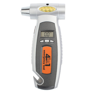 4 in 1 Lcd Display Digital Emergency Hammer Tire Pressure Gauge