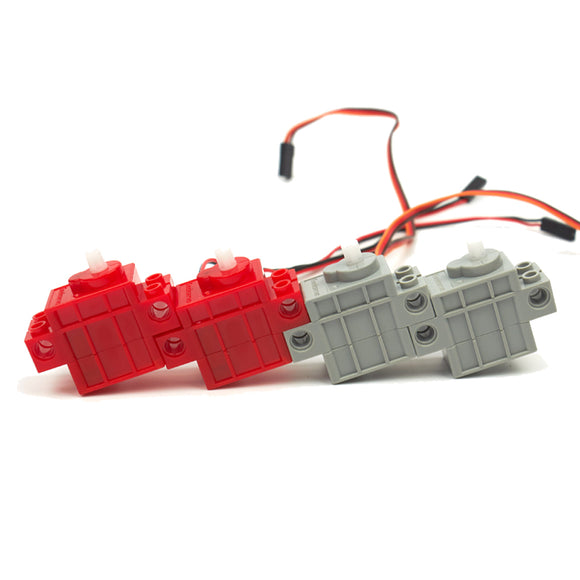 KittenBot 360 Red Color Geek Servo & 270 Gray Color Geek Motor with Wire for Lego/Micro:bit