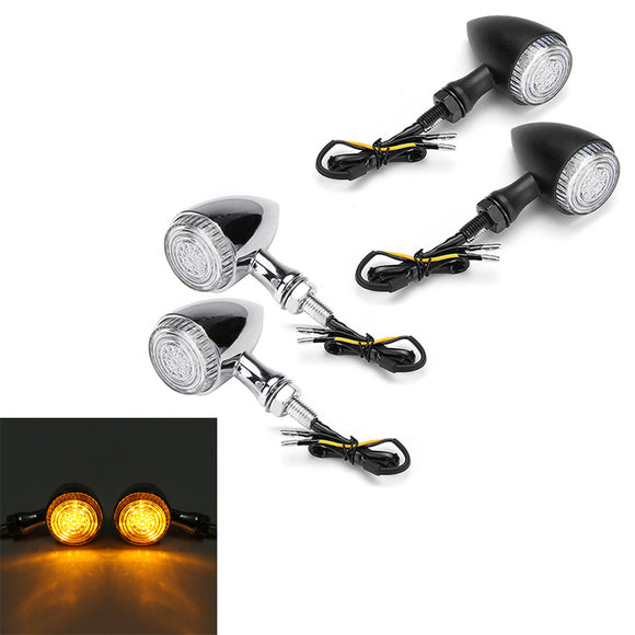 2Pcs Motorcycle Motorbike LED Bullet Signal Turn Lights Indicator Lamp For Harley