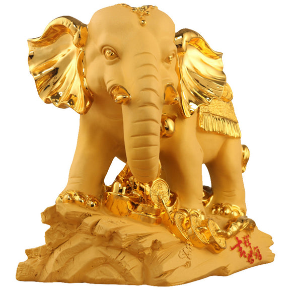 Traditional Chinese Resin Mascot Lucky Wealthy Elephant Statue Sculpture Living Room Decorations