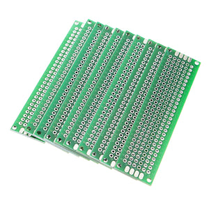 Geekcreit 10pcs 20x80mm FR-4 2.54mm Double Side Prototype PCB Printed Circuit Board