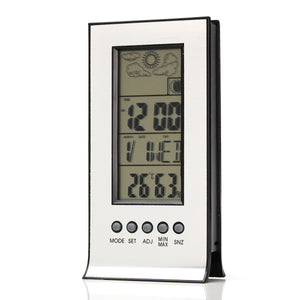 Clock + LCD Digital Day Hygrometer Humidity Thermometer Temperature Meter Indoor