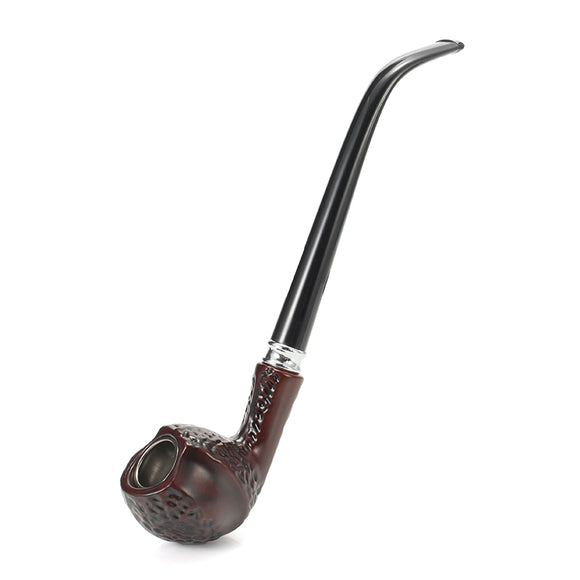 KCASA KC-WTP006 Carved Resin Wood Tobacco Pipe Classic Durable Smoking Pipe Cigar Flitter