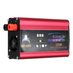 Intelligent Voltage Identification DC 12/24V To AC 220V Power Inverter 900W Peak Solar Inverter