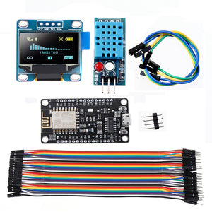 Geekcreit WiFi ESP8266 Starter Kit IoT NodeMCU Wireless I2C OLED Display DHT11 Temperature Humidity Sensor Module