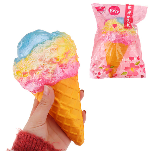 Eric Ice Cream Squishy Toy 19CM Super Slow Rising Strap Squeeze Bread Cake Gift With Packaging