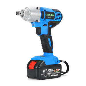 98VF 330Nm 12000mAh Cordless Electric Impact Wrench Drill Driver Power Tool