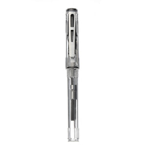 Wingsung 9118 0.5mm Fine Nib Transparent Fountain Pen With Silver Clip Push Smooth Writing Pen