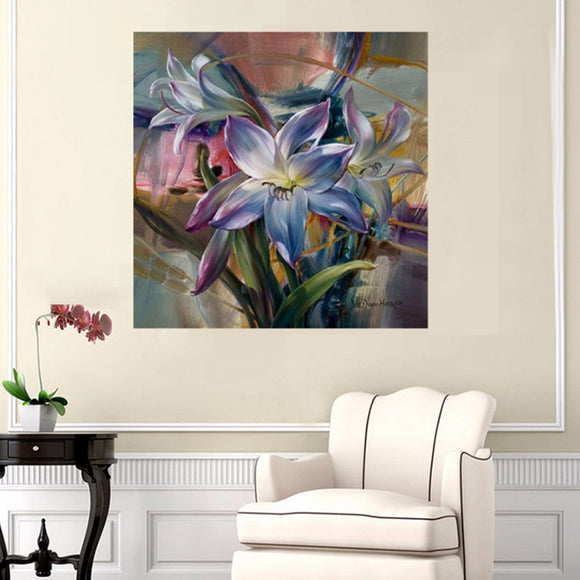 40X50CM New Beauty Purple Lily Painting DIY Self Handicraft Paint Kit Unframed Home Decoration