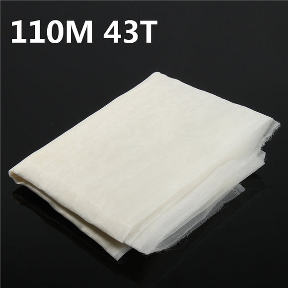 110M 43T Polyester Silk Screen Printing Mesh Fabric Sheet 3 Yards