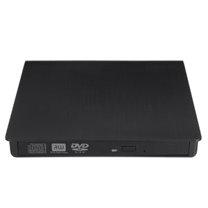 Portable USB 3.0 Black External DVD-RW Max.24X High-speed Data Transmission for Win XP Win 7 Win 8 Win 10 Mac