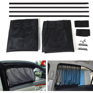 2X 50*39cm Simple Car Mesh Cotton Curtains Window Sunshade Sun Protection