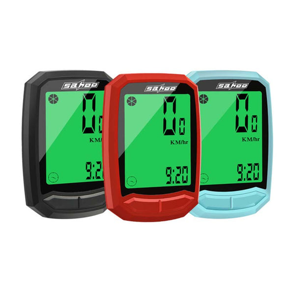 Sahoo 811410 Wireless Cycling Computer Waterproof Bike Digital Speedometer LCD Stopwatch Speedometer