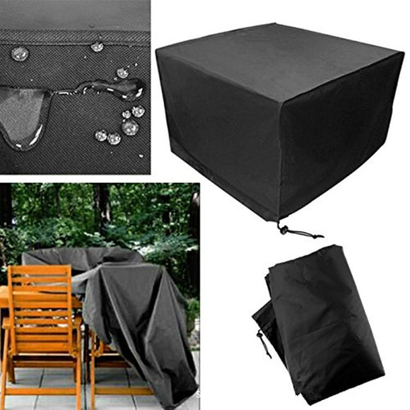 Patio Protective Furniture Cover Black Rectangular Extra Large Waterproof Dustproof Folding Cover